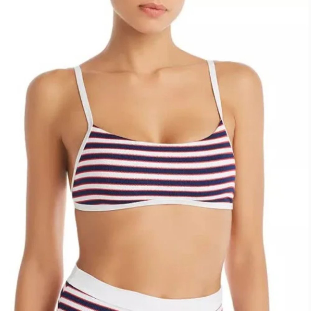 L*Space Gemma Top in Lay The Line Striped Red White Navy NWT